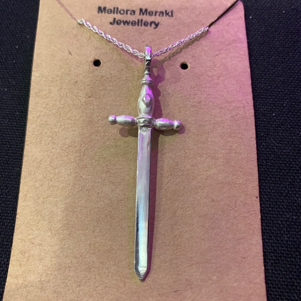 Sterling silver Legend Sword pendant